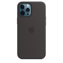 Силиконовый чехол MagSafe для iPhone 12 Pro Max, чёрный цвет
